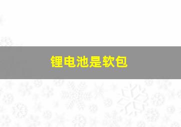 锂电池是软包