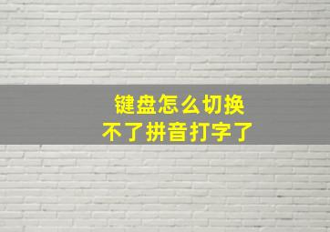 键盘怎么切换不了拼音打字了