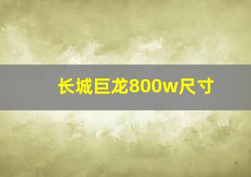 长城巨龙800w尺寸