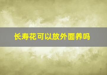 长寿花可以放外面养吗