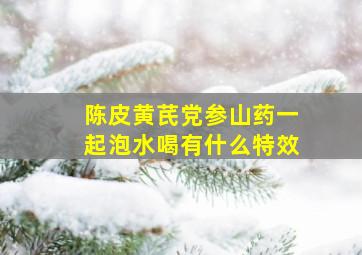 陈皮黄芪党参山药一起泡水喝有什么特效