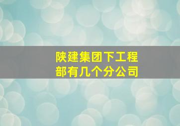 陕建集团下工程部有几个分公司