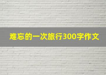 难忘的一次旅行300字作文