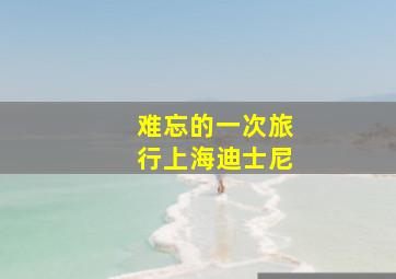 难忘的一次旅行上海迪士尼