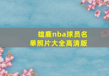 雄鹿nba球员名单照片大全高清版