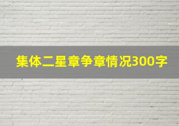 集体二星章争章情况300字