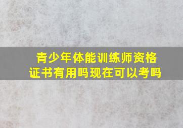 青少年体能训练师资格证书有用吗现在可以考吗