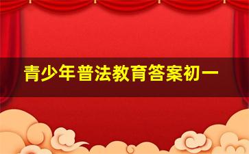 青少年普法教育答案初一