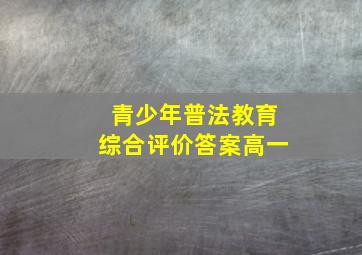 青少年普法教育综合评价答案高一