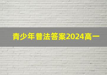 青少年普法答案2024高一