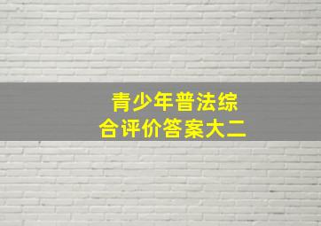 青少年普法综合评价答案大二