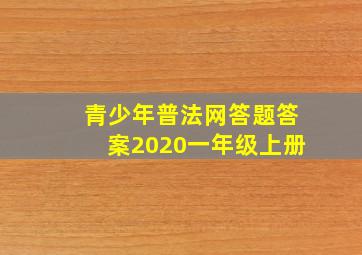 青少年普法网答题答案2020一年级上册