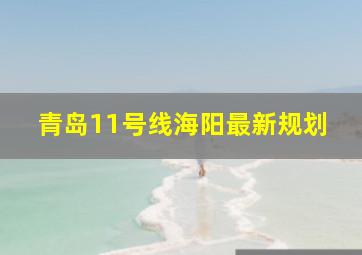 青岛11号线海阳最新规划