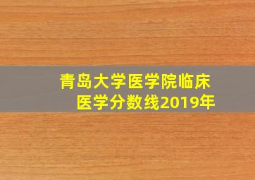 青岛大学医学院临床医学分数线2019年