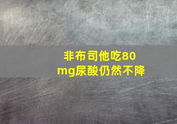 非布司他吃80mg尿酸仍然不降