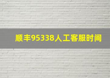 顺丰95338人工客服时间