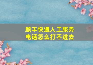 顺丰快递人工服务电话怎么打不进去