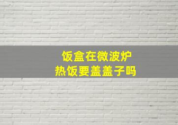 饭盒在微波炉热饭要盖盖子吗