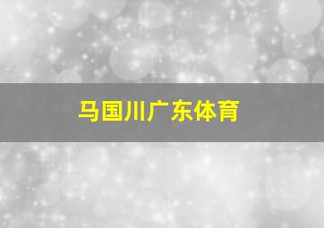 马国川广东体育