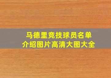 马德里竞技球员名单介绍图片高清大图大全