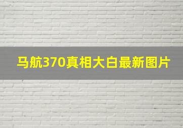 马航370真相大白最新图片