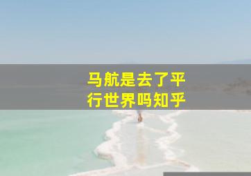 马航是去了平行世界吗知乎