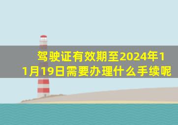 驾驶证有效期至2024年11月19日需要办理什么手续呢