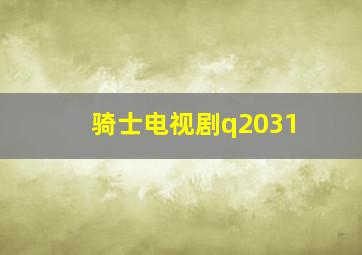 骑士电视剧q2031