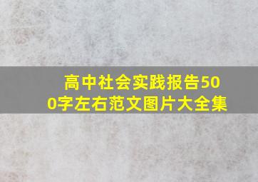 高中社会实践报告500字左右范文图片大全集