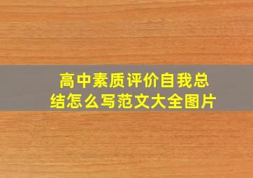 高中素质评价自我总结怎么写范文大全图片