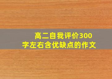 高二自我评价300字左右含优缺点的作文