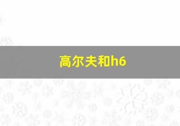 高尔夫和h6