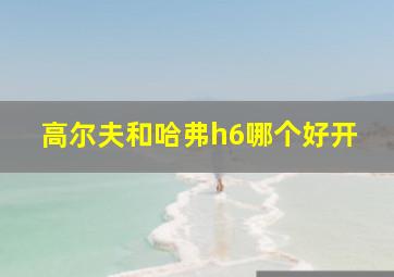 高尔夫和哈弗h6哪个好开