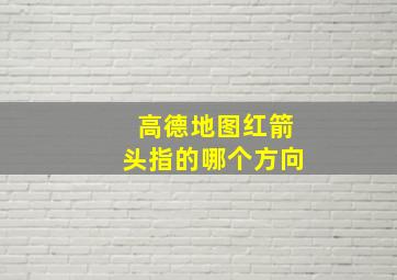 高德地图红箭头指的哪个方向