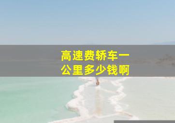 高速费轿车一公里多少钱啊