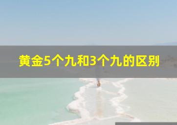 黄金5个九和3个九的区别