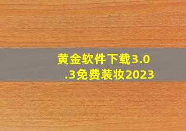 黄金软件下载3.0.3免费装妆2023