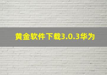 黄金软件下载3.0.3华为