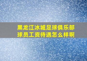 黑龙江冰城足球俱乐部球员工资待遇怎么样啊