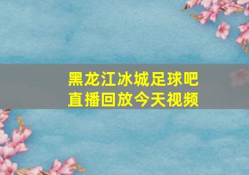 黑龙江冰城足球吧直播回放今天视频