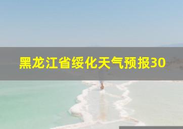 黑龙江省绥化天气预报30