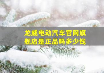 龙威电动汽车官网旗舰店是正品吗多少钱