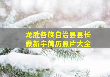 龙胜各族自治县县长蒙新宇简历照片大全