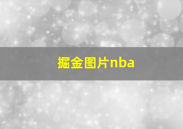 掘金图片nba