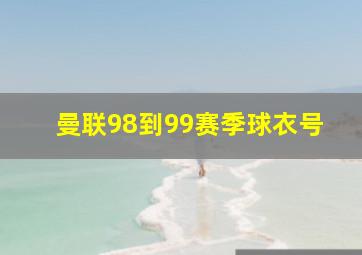 曼联98到99赛季球衣号